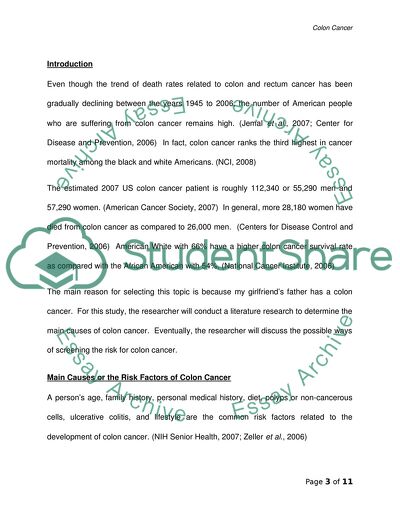 Main Causes or the Risk Factors of Colon Cancer