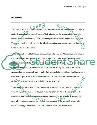 African American Womens Rights Movement