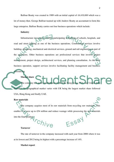 International Running and Risk Management of Balfour Beatty Plc