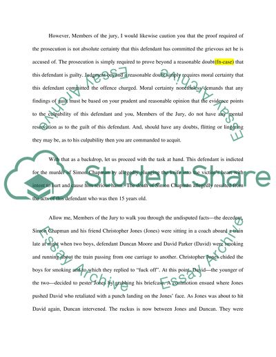 The Analysis of the Regina v. Duncan Moore