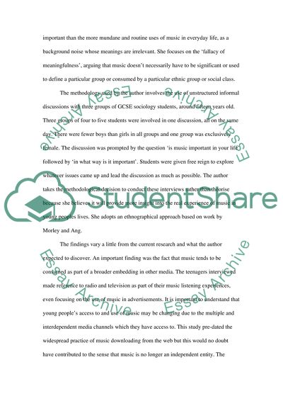 Young People and Popular Music