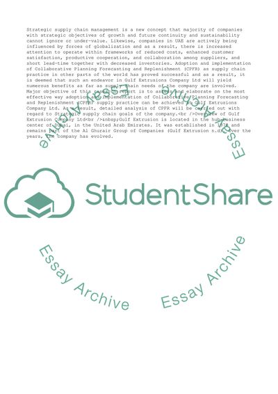 Strategic Supply Chain Management in United Arab Emirates