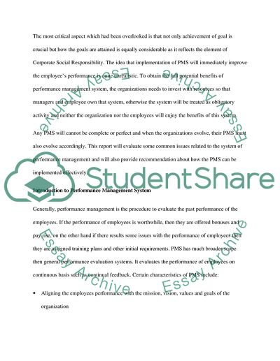 Performance Management Project