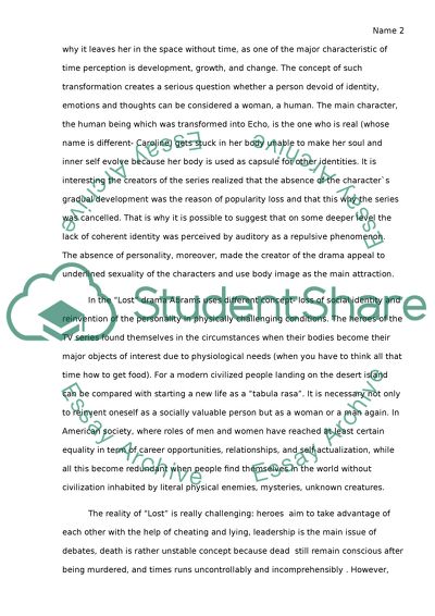 Female Identity from Time Perspective in Whedon`s Dollhouse and Abram`s Lost