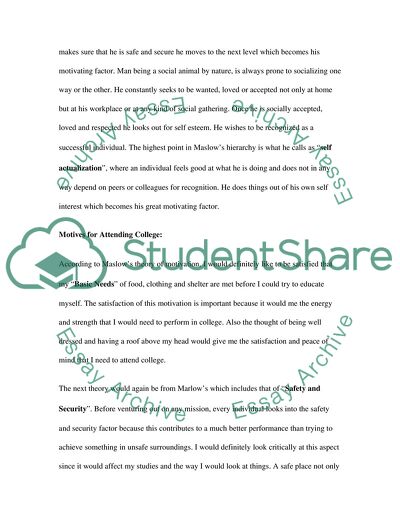 College and Motivation