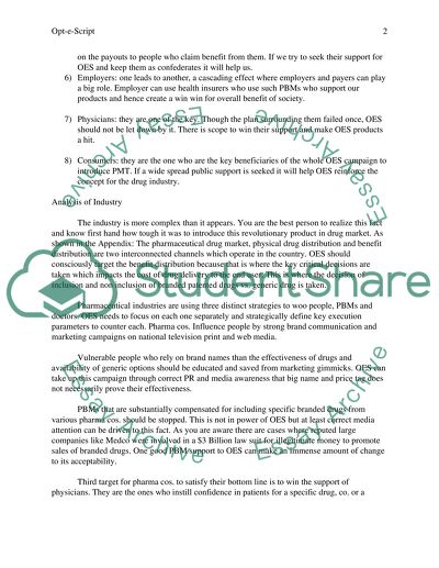 Case Assignment for Opt-e-Scrip