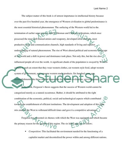 The West and the Rest by Niall Ferguson