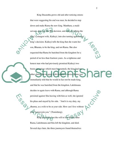 Analysis of The Ramayana Story