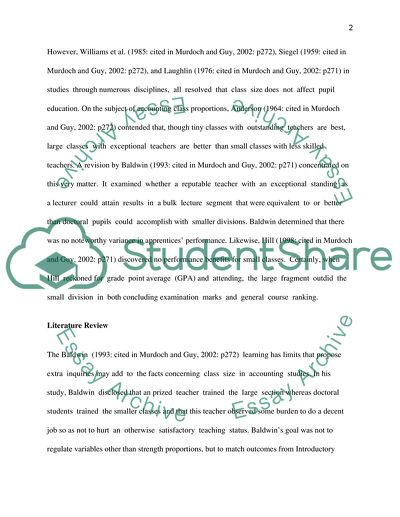 The Benefits of Smaller Classes