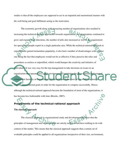 Organizational and Management Theories