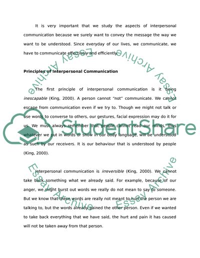 Gender Differences and Interpersonal Communication