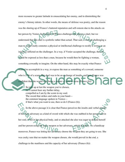 Veronica Francos Defense of Other Women and Self from Attacks