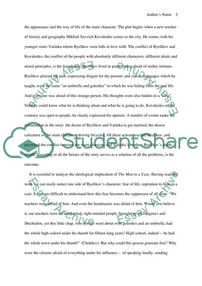 The Ideological Implication of The Man in a Case