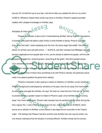 Phoenix in the Iliad: Achilles Past, Future, and Present