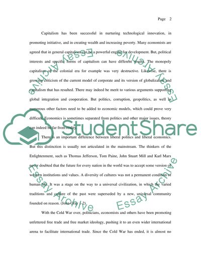 Global Politics and Economics