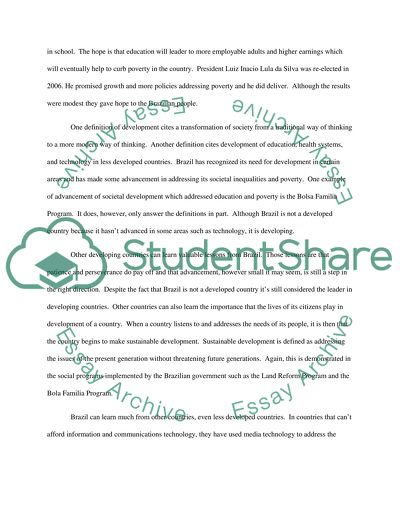 Economic Development of Brazil