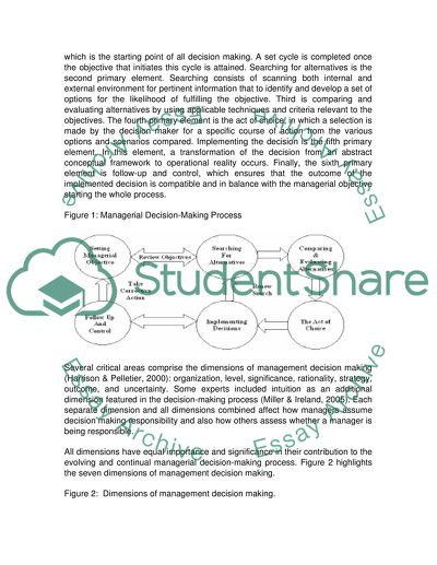 Decision making in business