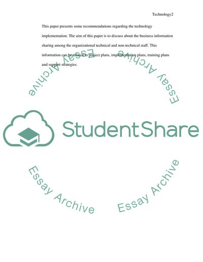 Technology Implementation