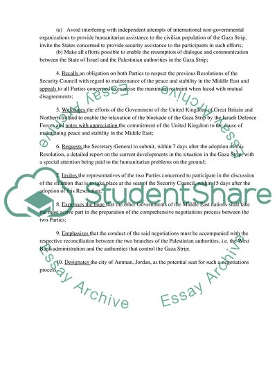 UN Resolution on Israel (assigned Country is Nigeria) 1.15 single spacings