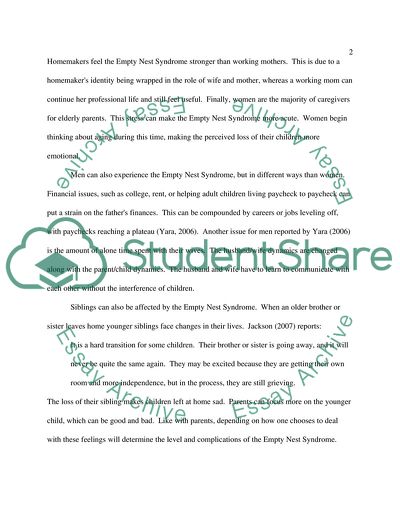 Defining the Empty Nest Syndrome