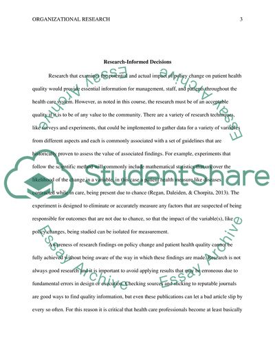 Medical Organizational Research Discussion Topics