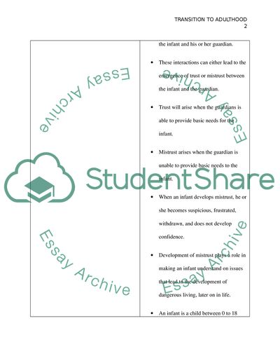 Psychology into Adulthood