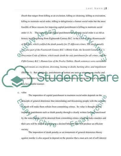 Take a position on the death penalty