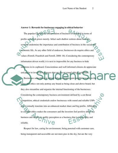 Corporate Governance and Ethics Discussion