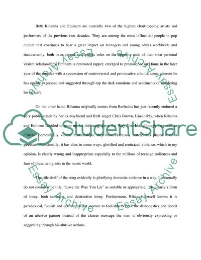 Video Analysis on Love the Way You Lie