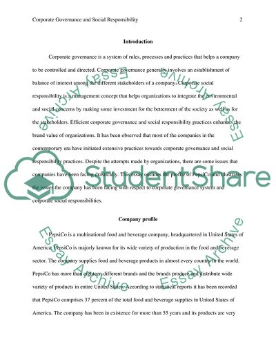 Corporate Governance and Social Responsibility