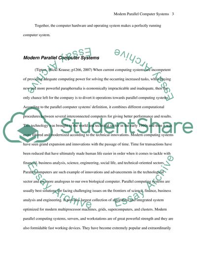 Modern Parallel Computer Systems