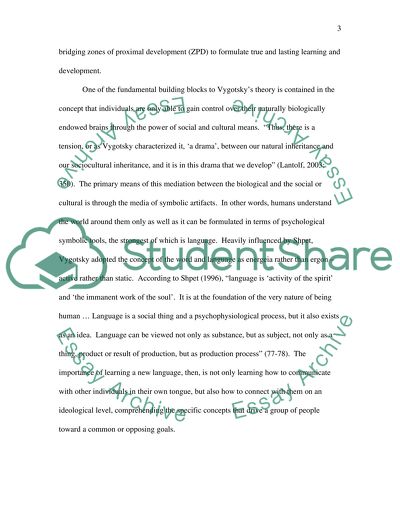 Vygotskys Theory of Teaching as It Applies to ESL and EFL