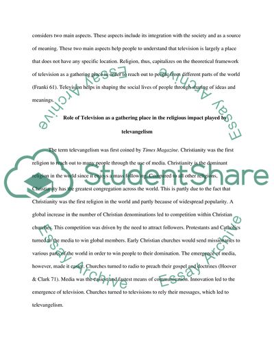 Televangelism and Its Religious Impact in the World