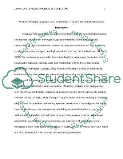 Workplace Bullying in Japan