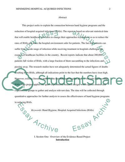 Minimizing Hospital Acquired Infections