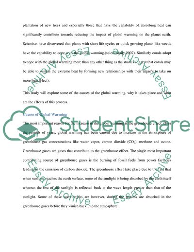 Causes and Effects of Global Warming