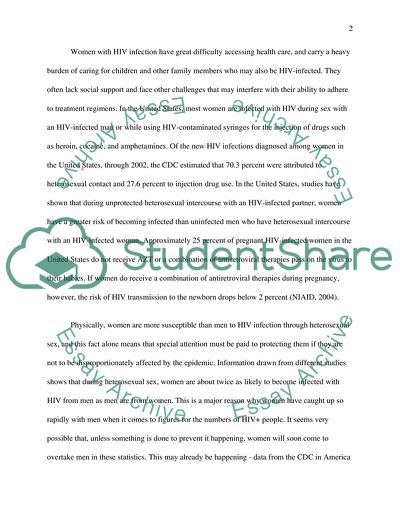 AIDS and Women in America