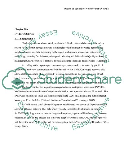 Quality of service for VoIP