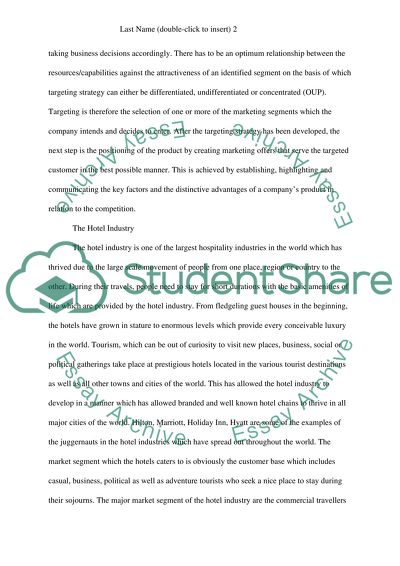 Segmentation, targeting, and positioning of hotels