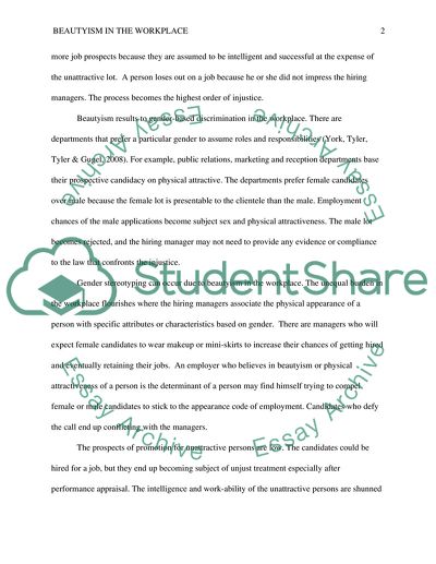 Beautyism in the Workplace