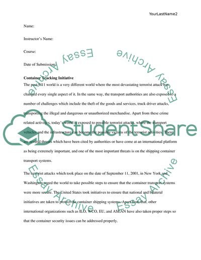 Container Tracking Initiative