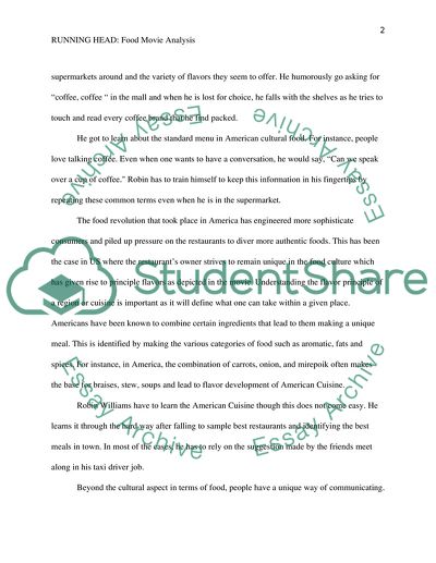 Food Movie Analysis (Moscow on the Hudson)