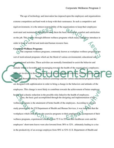 Corporate Wellness Program