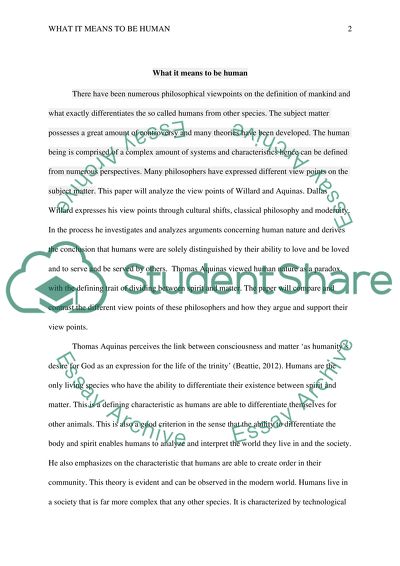 What It Means To Be Human