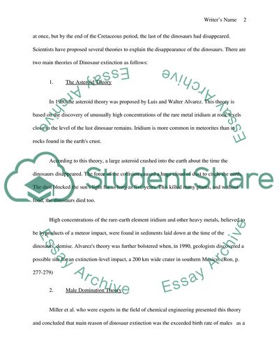 Is hypothesized to be the likely cause of extinction of the dinosaurs image