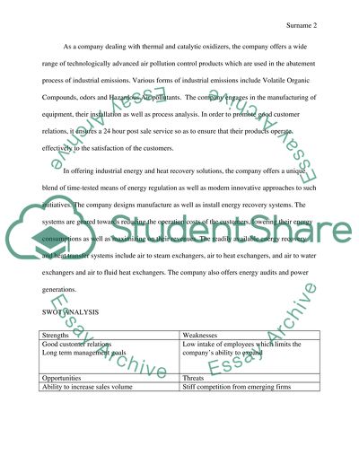 SWOT Analysis of Anguil Company