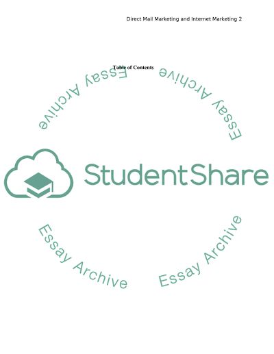 The Efficacy of Direct Mail Marketing and Internet Marketing