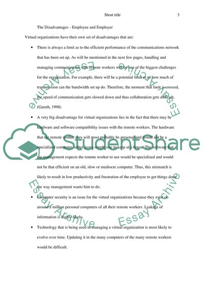 Working in a Virtual World