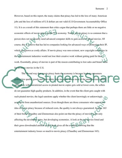Health Essay Example Movie Piracy Hurts The Us Economy Healthy Food Essay also Essay Topics For High School English Movie Piracy Hurts The Us Economy Essay Example Topics And Well Apa Format Essay Paper