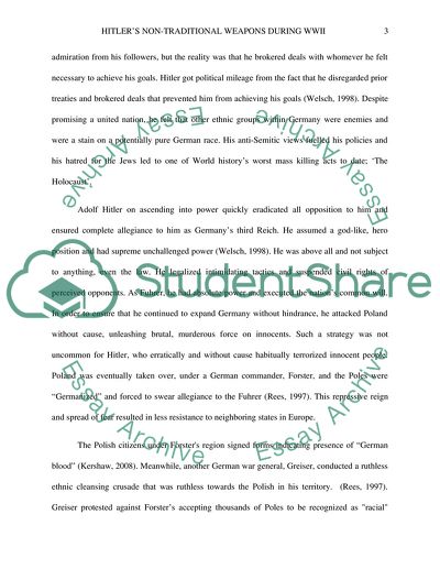 Hitlers Non-Traditional Weapons of World War II